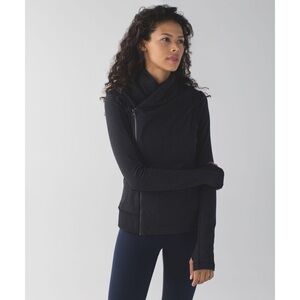 lululemon athletica Black Asymmetrical Zip Jacket